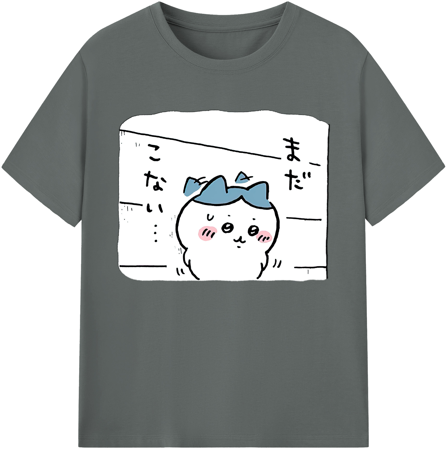（画像用） ちいかわ ハチワレ Chii-kawa hachiware 綿100％ メンズ半袖Tシャツ｜肌触りやわらか＆通気性